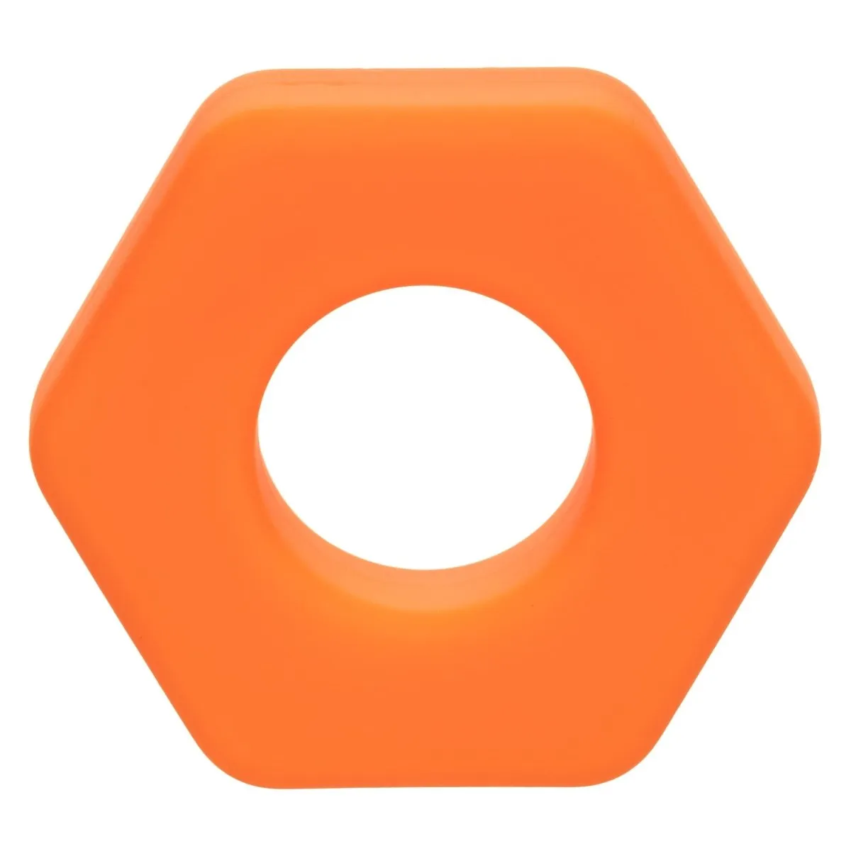 Alpha Liquid Silicone Prolong Sexagon Ring -  Orange