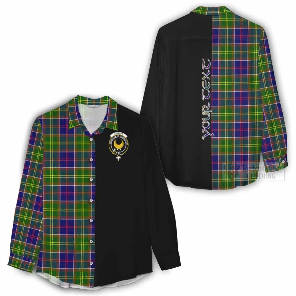 Arnott Tartan Women's Casual Shirt with Family Crest and Half Of Me Style