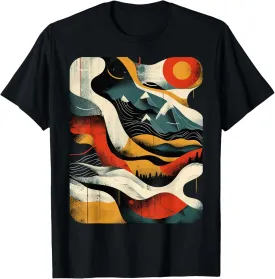 Artsy Hiker on Abstract Art Hiking T-Shirt