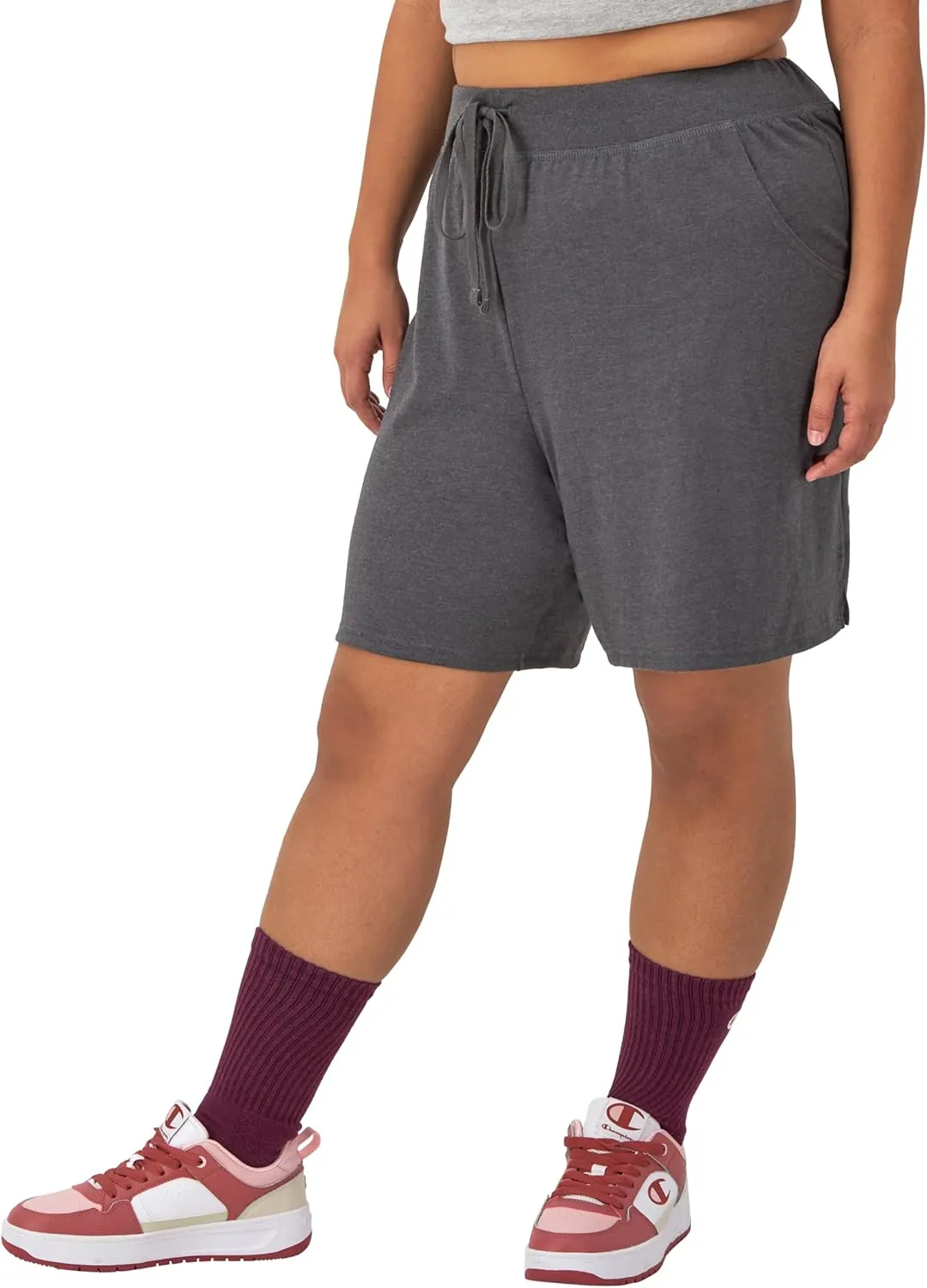 Champion Women'S Shorts, Lightweight Lounge, Soft Jersey Comfortable Shorts For Women (Plus Size Available)