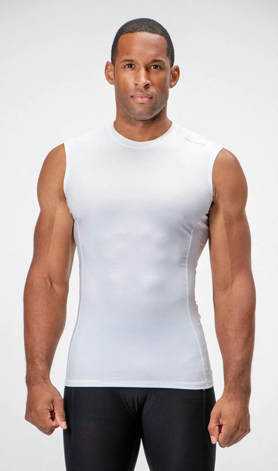 DEVOPS 3 Pack Men's Athletic Compression Shirts Sleeveless