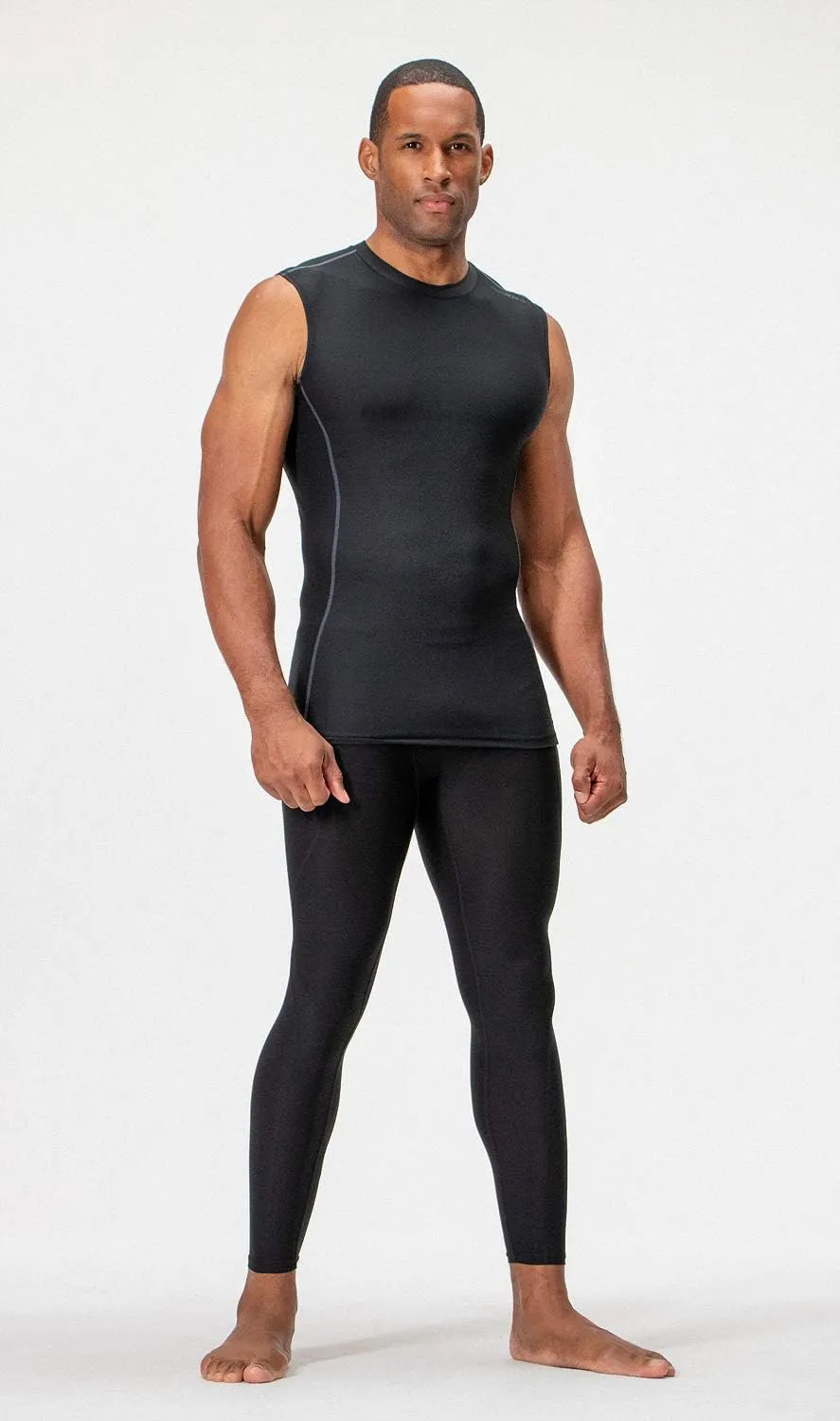 DEVOPS 3 Pack Men's Athletic Compression Shirts Sleeveless