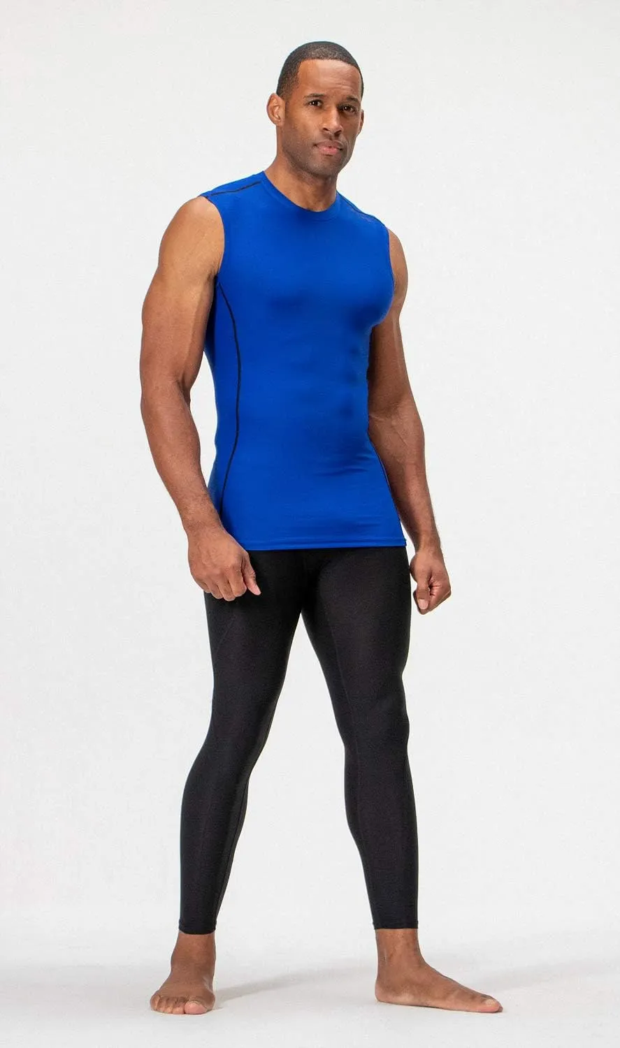 DEVOPS 3 Pack Men's Athletic Compression Shirts Sleeveless