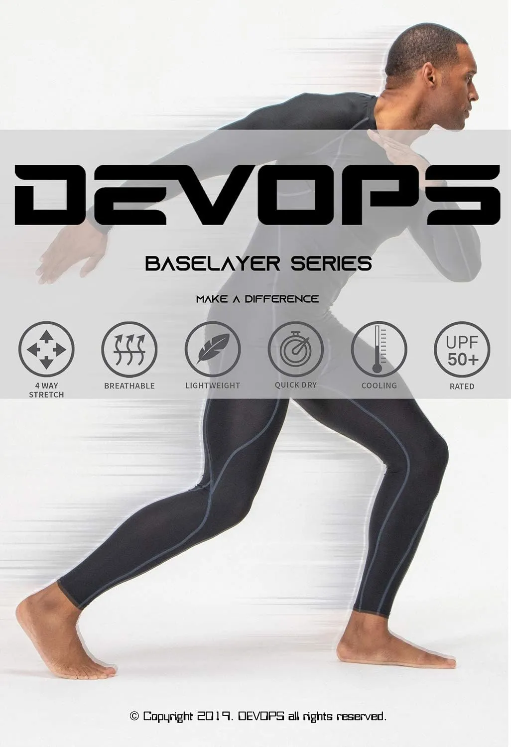 DEVOPS 3 Pack Men's Athletic Compression Shirts Sleeveless