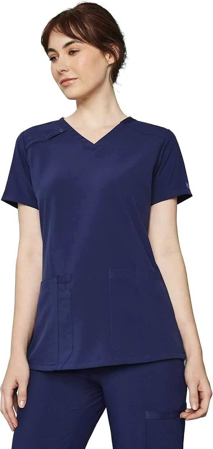 Dickies Women's Scrub Top V-Neck Top with 2 Pockets, Moisture Wicking and 360 Stretch Fabric - DK615
