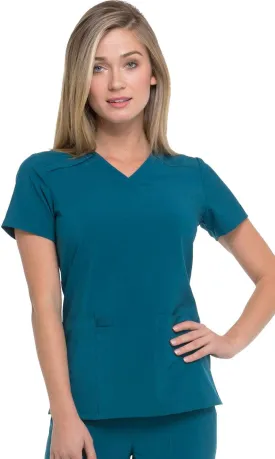 Dickies Women's Scrub Top V-Neck Top with 2 Pockets, Moisture Wicking and 360 Stretch Fabric - DK615