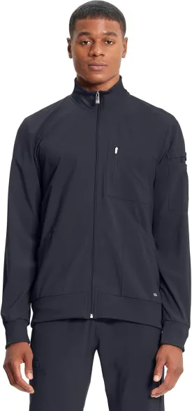 Infinity Cherokee Men's Zipper Warm-Up Jacket with Side Panels and Collar Cuffs CK305A