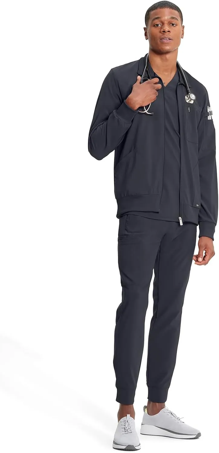 Infinity Cherokee Men's Zipper Warm-Up Jacket with Side Panels and Collar Cuffs CK305A