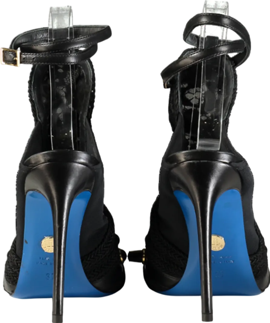 Loriblu Black Lace Heeled Pumps UK 4 EU 37 👠