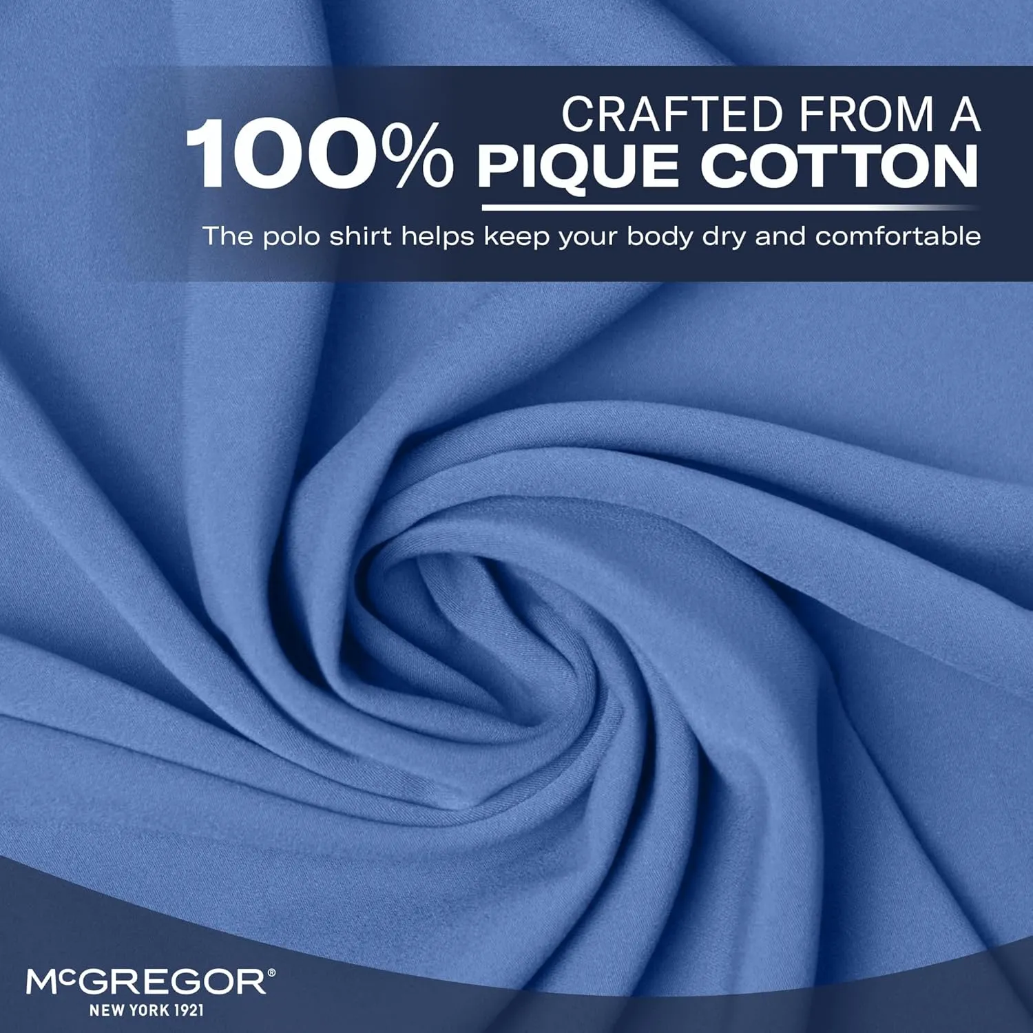 MCGREGOR Classic Polo Shirts for Men, Premium Cotton, Breathable & Comfortable, Regular Fit for Casual, Work, or Golf