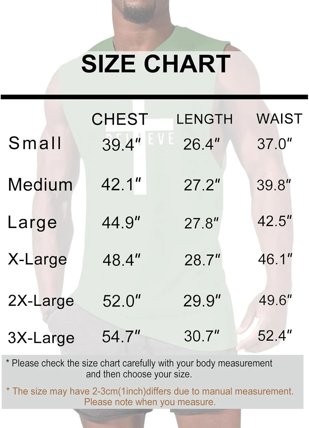 Men's Cotton Graphic Tank Tops Jesus Cross Believe Printed Faith Christian Shirts