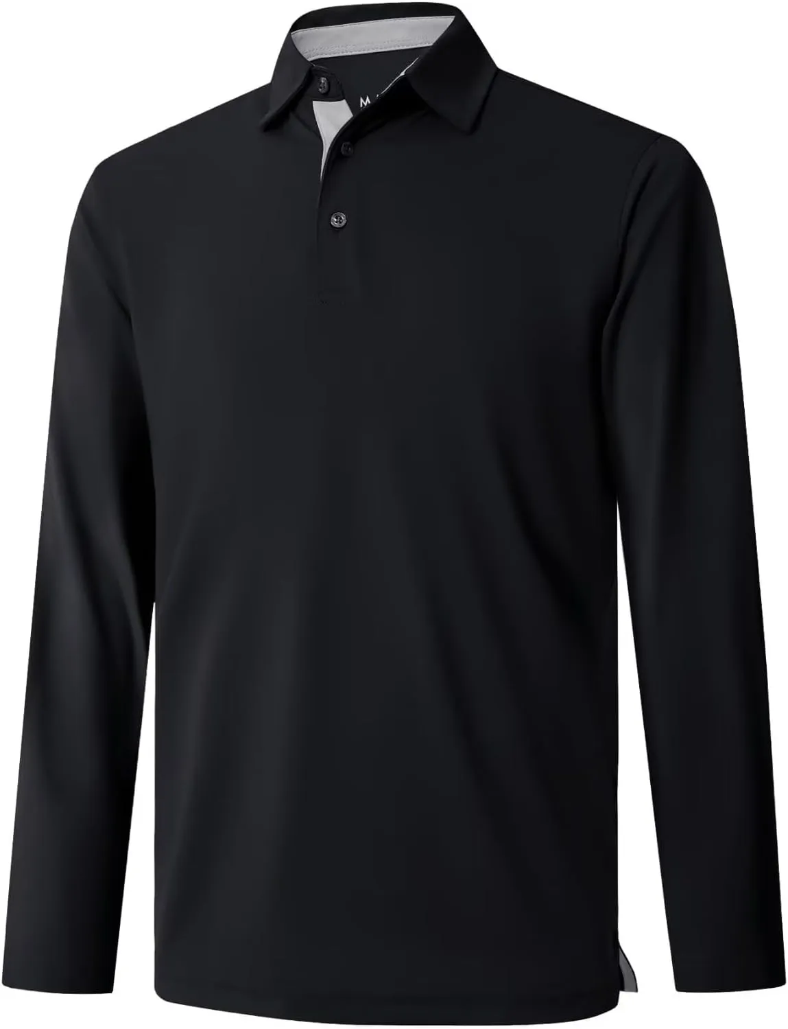 Mens Golf Shirt Short and Long Sleeve Moisture Wicking Dry Fit Performance Solid Casual Pique Golf Polo Shirts for Men