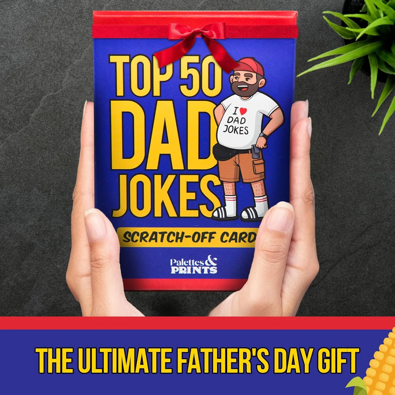 Premium Top 50 Dad Jokes Scratch Off Cards Funny Husband Papa Grandpa Gift Idea - Father's Daddy Birthday Gift - Old and New Dad Gifts