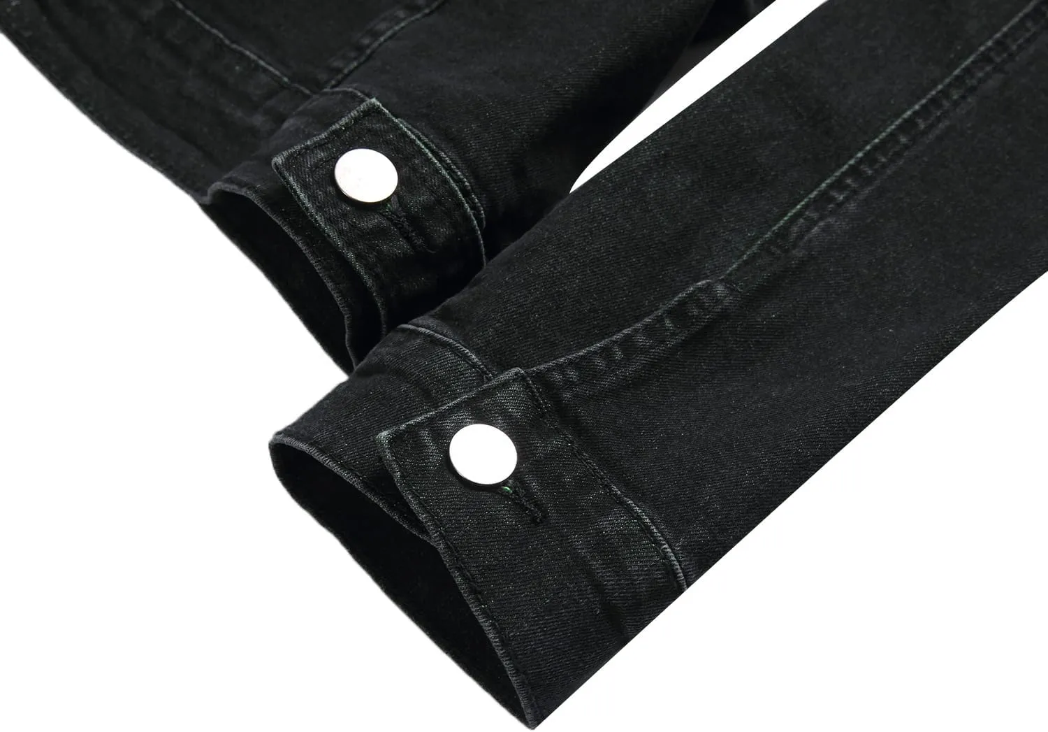 RANMCC Jean Jacket for Men Slim Fit Ripped Denim Jacket Coat