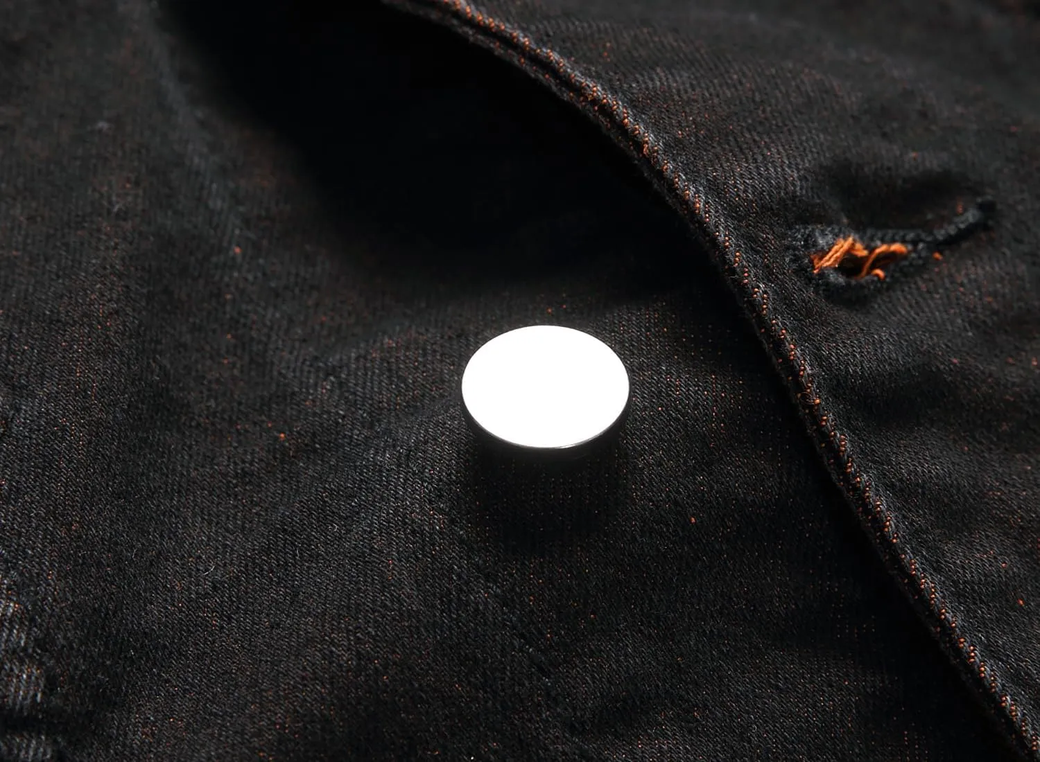 RANMCC Jean Jacket for Men Slim Fit Ripped Denim Jacket Coat