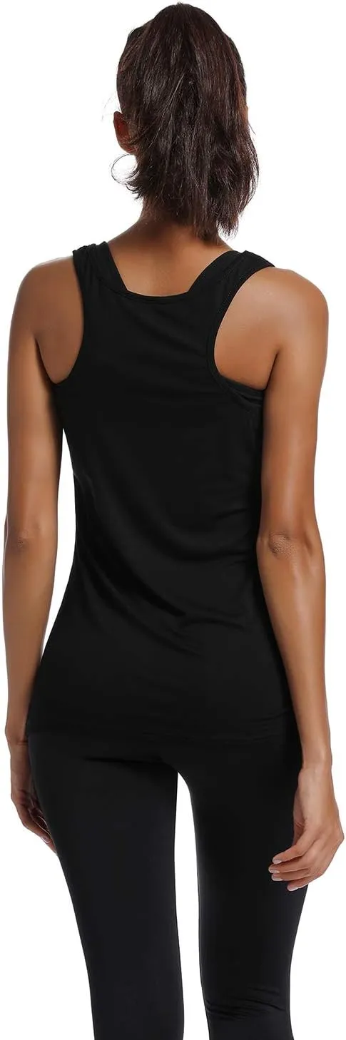 Workout Tank Tops for Women-Womens Peace Love Yogo Funny Saying Fitness Gym Racerback Sleeveless Shirts