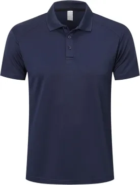 ZENGVEE Mens Polo Shirts Moisture Wicking Short Sleeve Performance Quick Dry Athletic Golf Shirts