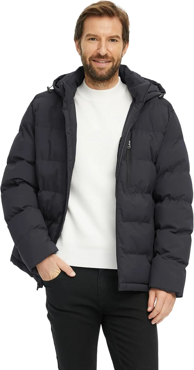ZSHOW Men's Puffer Jacket Warm Hooded Winter Coat with Detachable Hood