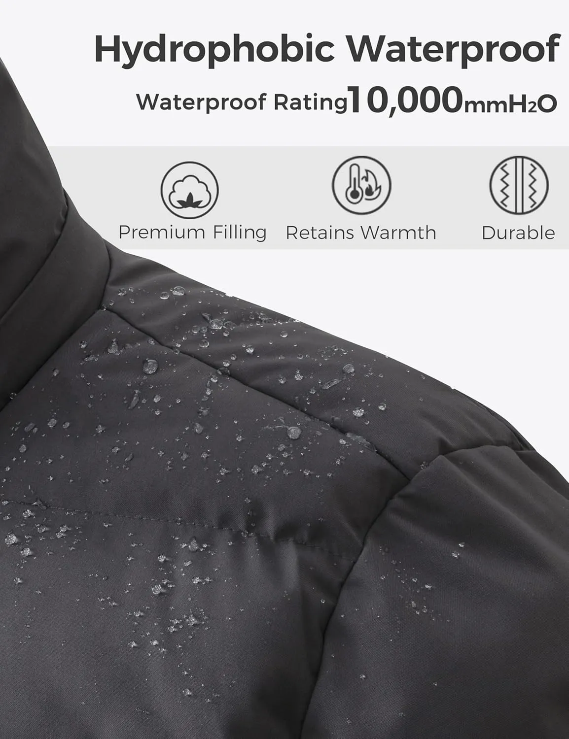 ZSHOW Men's Puffer Jacket Warm Hooded Winter Coat with Detachable Hood
